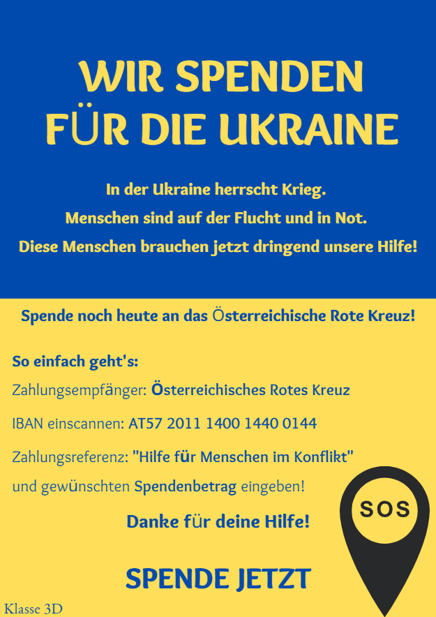 Spendenaufruf Ukraine