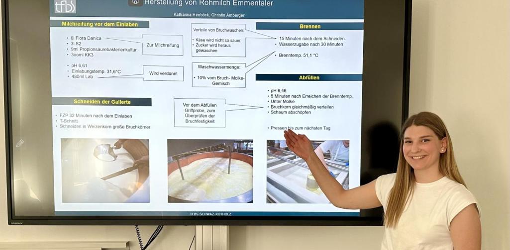 Schüler bei der Präsentation