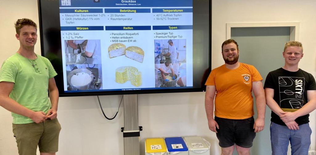 Schüler bei der Präsentation