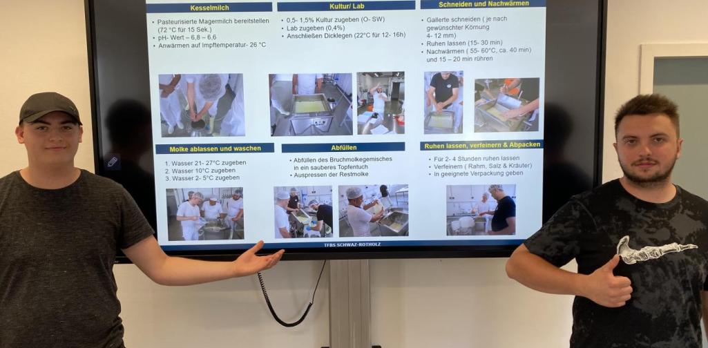 Schüler bei der Präsentation